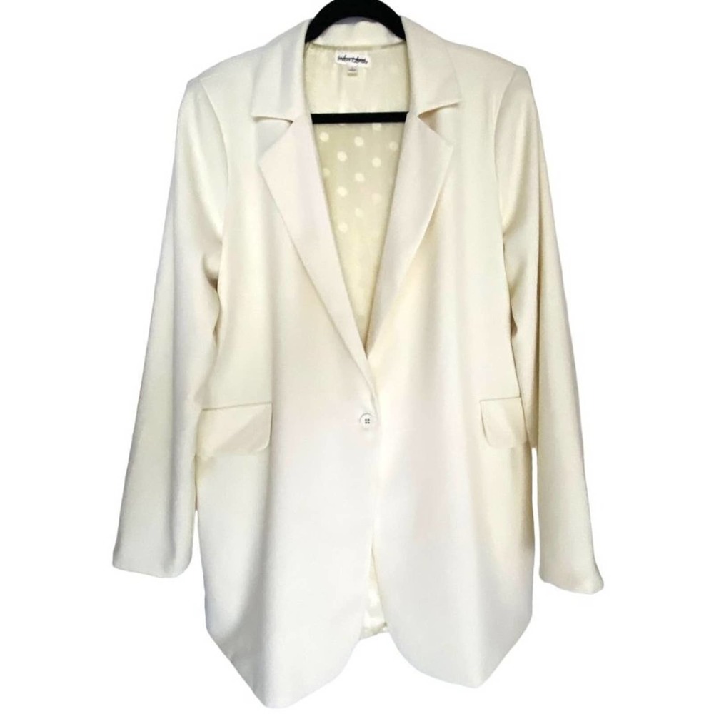 For Love & Lemons “Courtney” Gabardine Blazer- Buttercream- Large.